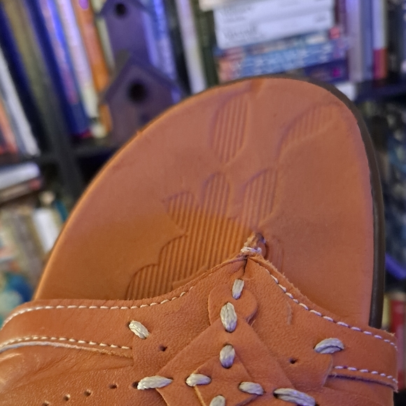 Coral Bay orange leather sandals - Picture 2 of 5